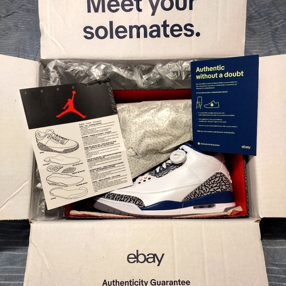 💯🛠️Air Jordan 3 Retro "True Blue" O.G.🛠️💯 - Picture 10 of 15